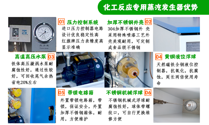 50-75kg/h化工反應小型蒸汽發生器細節
