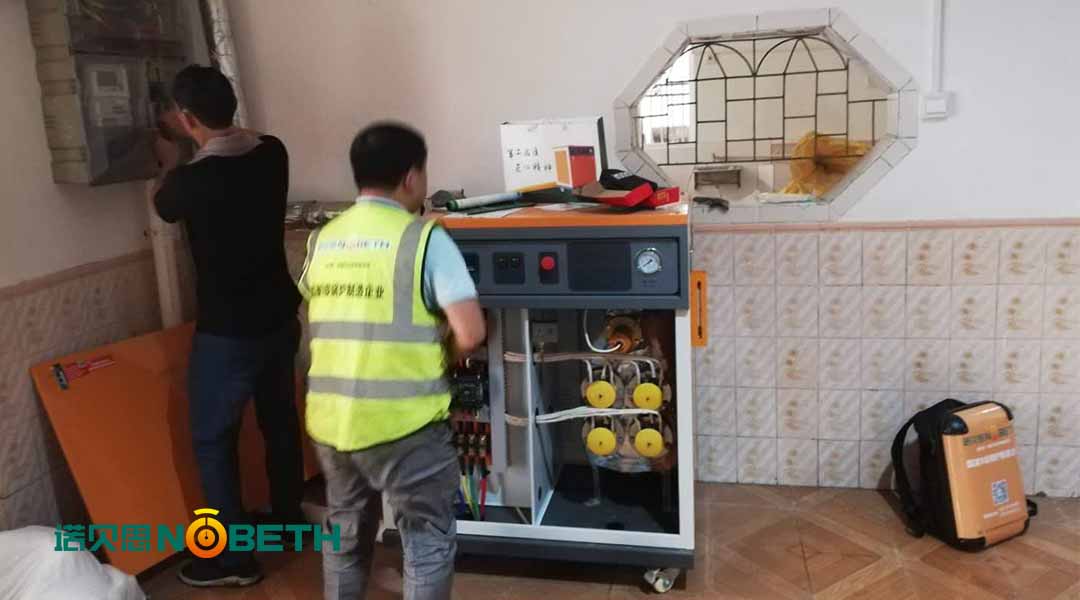 山西啤酒發酵全自動電加熱蒸汽發生器使用現場